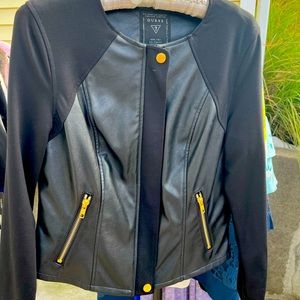 Guess Faux leather jacket. Size small